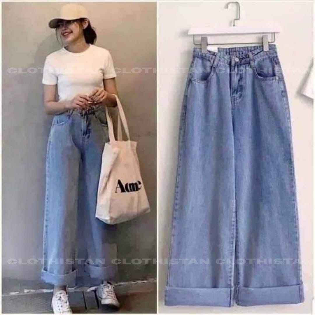 High Waisted Wide leg Jeans