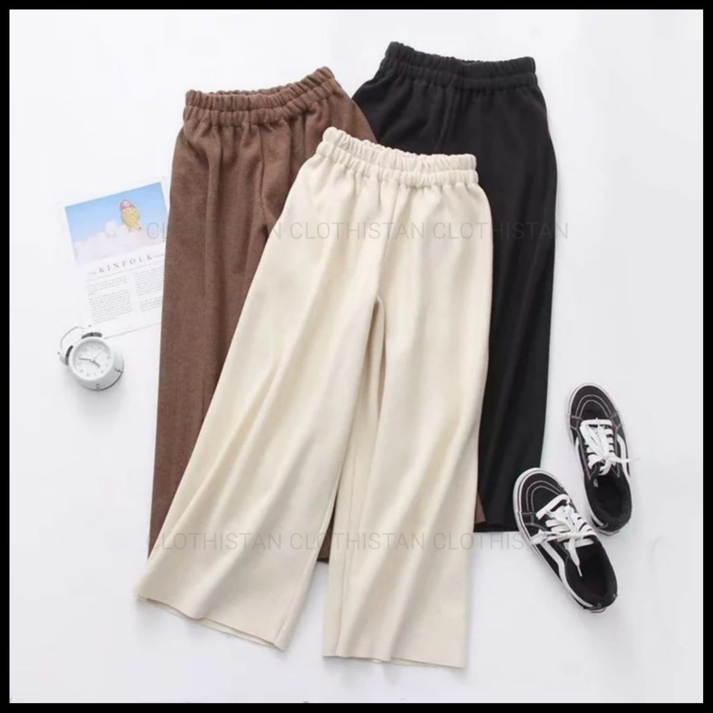 Pack of Three Flapper Trouser (Brown, Beige & Black)