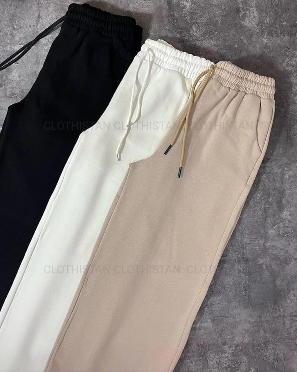 Pack of Three Flapper Trouser (Beige, White & Black)