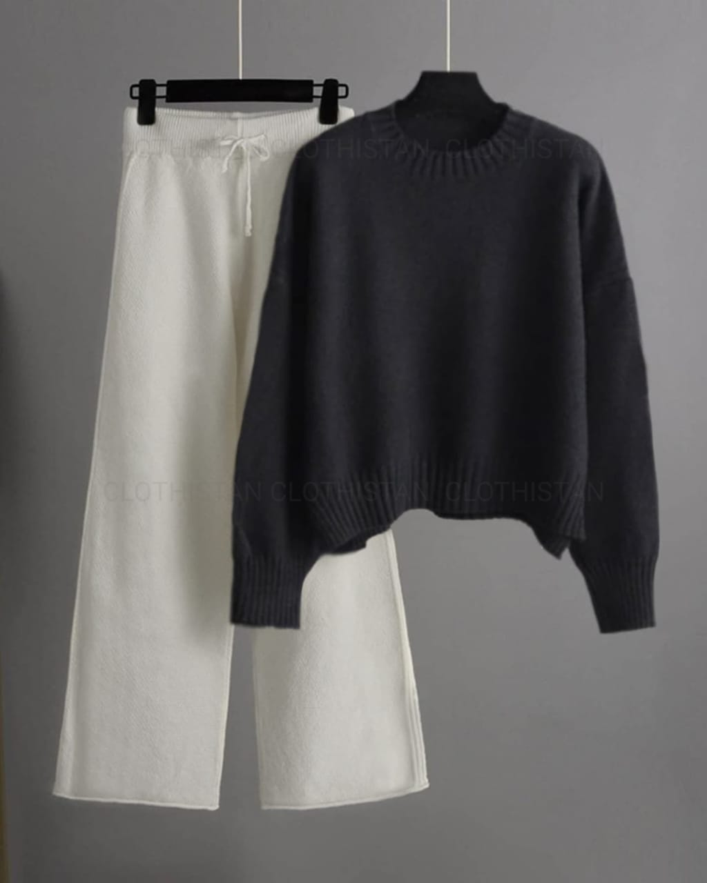 Coord Set (White Flapper with Black Sweatshirt)