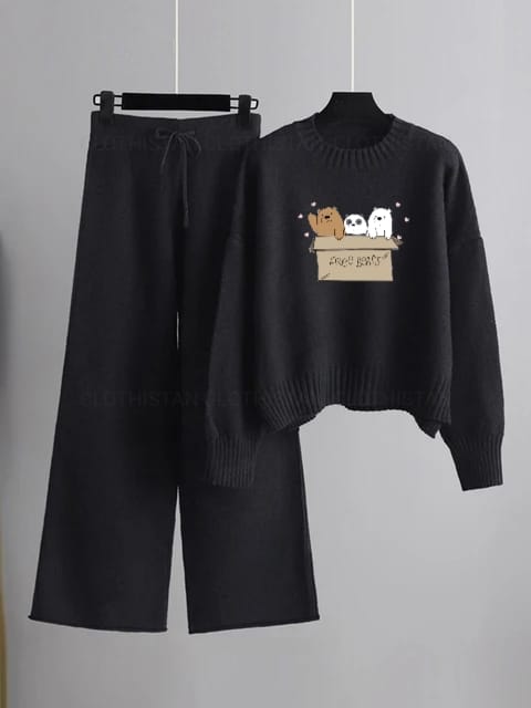 Black sweatshirt free bears with Black flapper