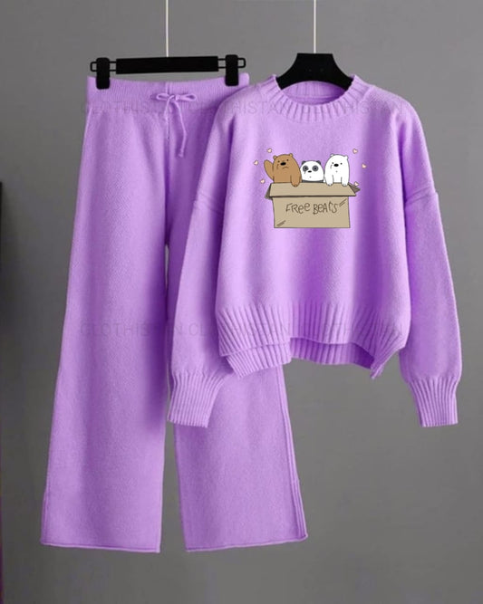 Lilac sweatshirt free bears with Lilac flapper